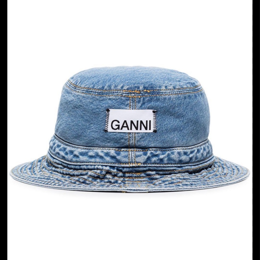 Ganni denim bucket hat